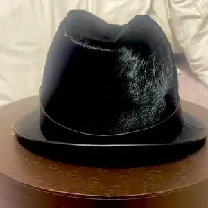 GUCCI “Cappello Donna” Calfskin Leather and Pony Hair Fedora Gucci “Cappello Donna” Calfskin Leather and Pony Hair Fedora  main image 4